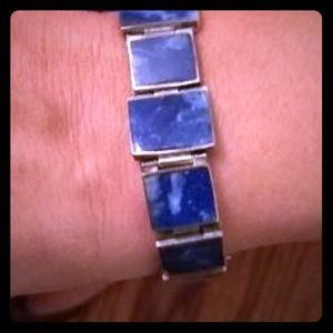 Vintage lapis link bracelet